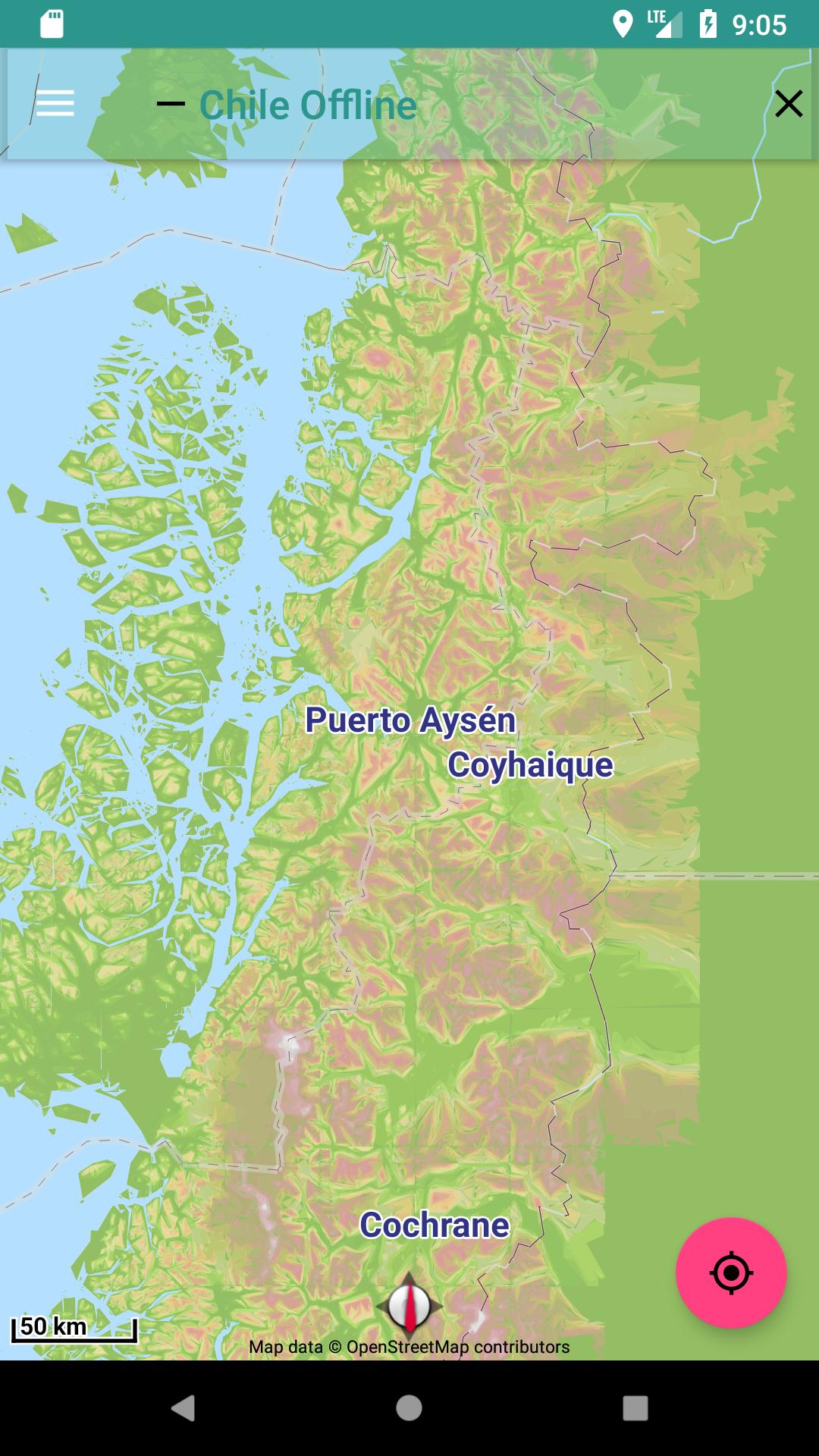 Chile Offline Map