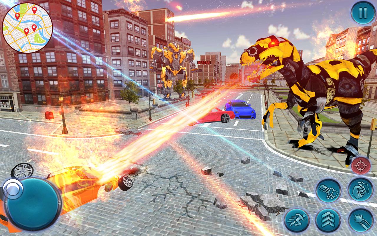 Dinosaur Robot Battle