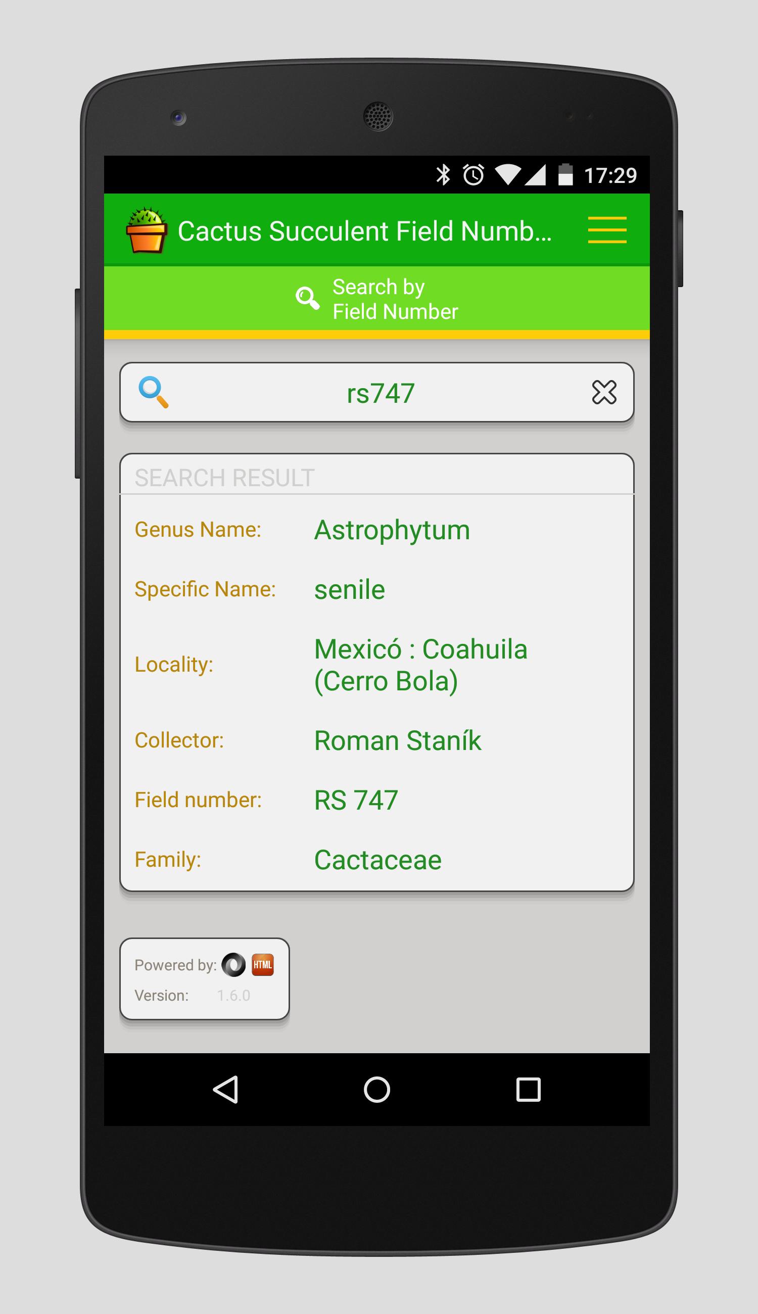 Cactus Field Number search