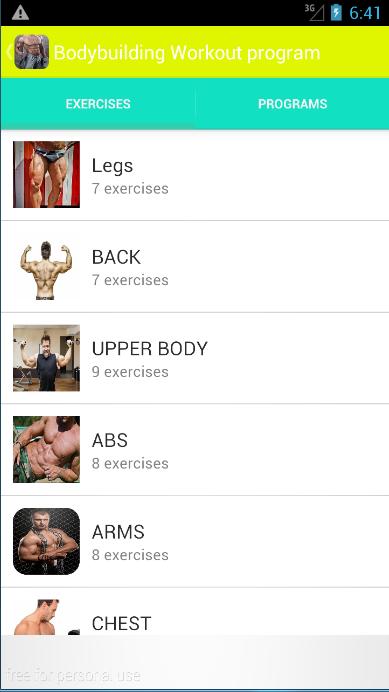 Bodybuilding Workout program