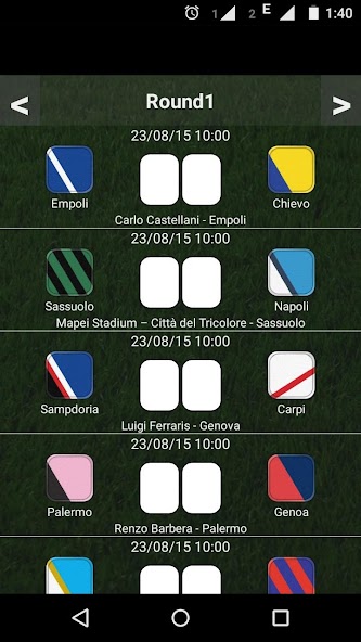 Table Italian League