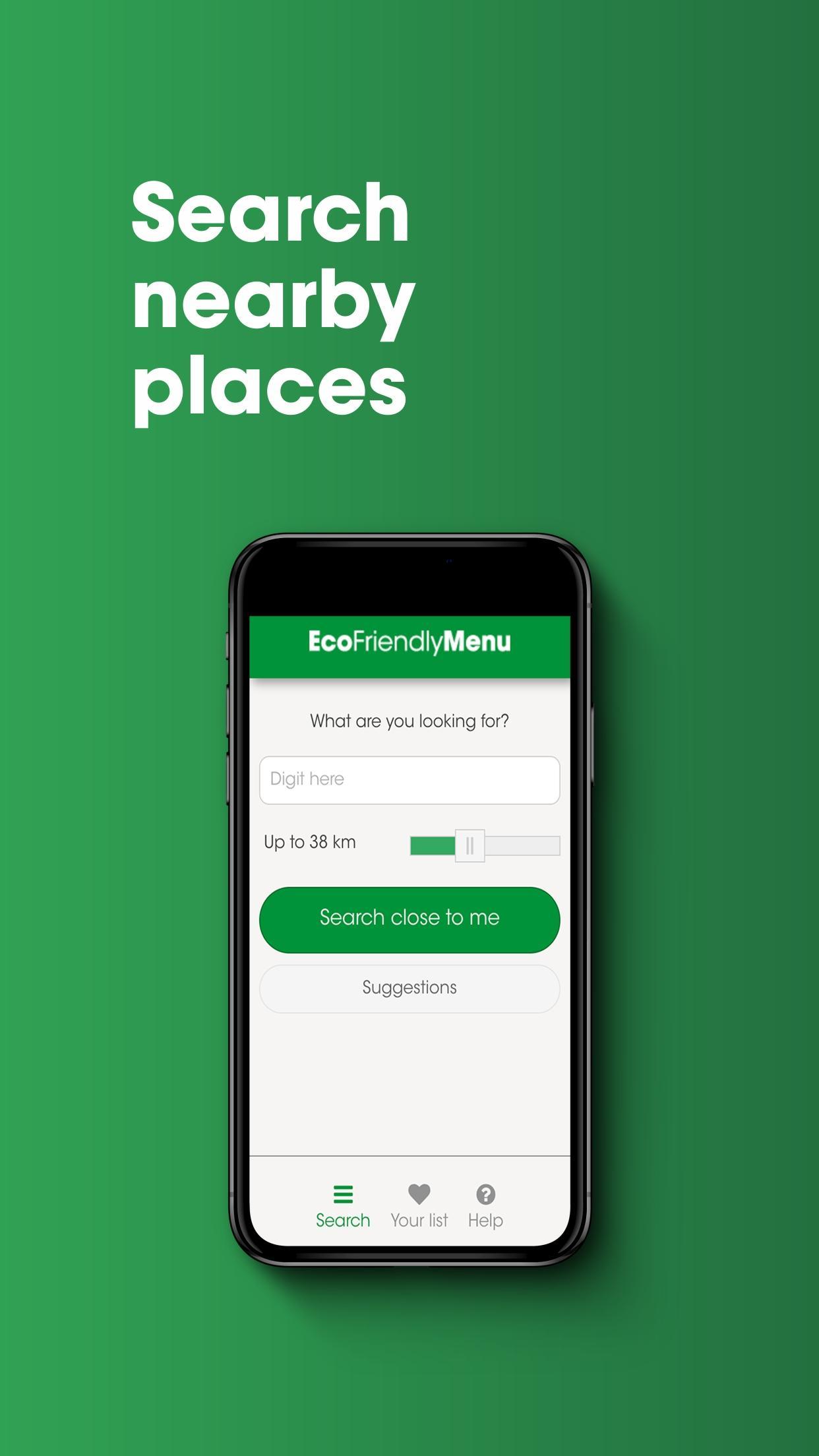 EcoFriendly Menu - Menu search engine