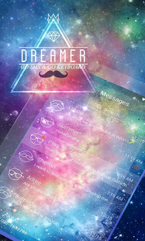 (FREE)GO SMS PRO DREAMER THEME