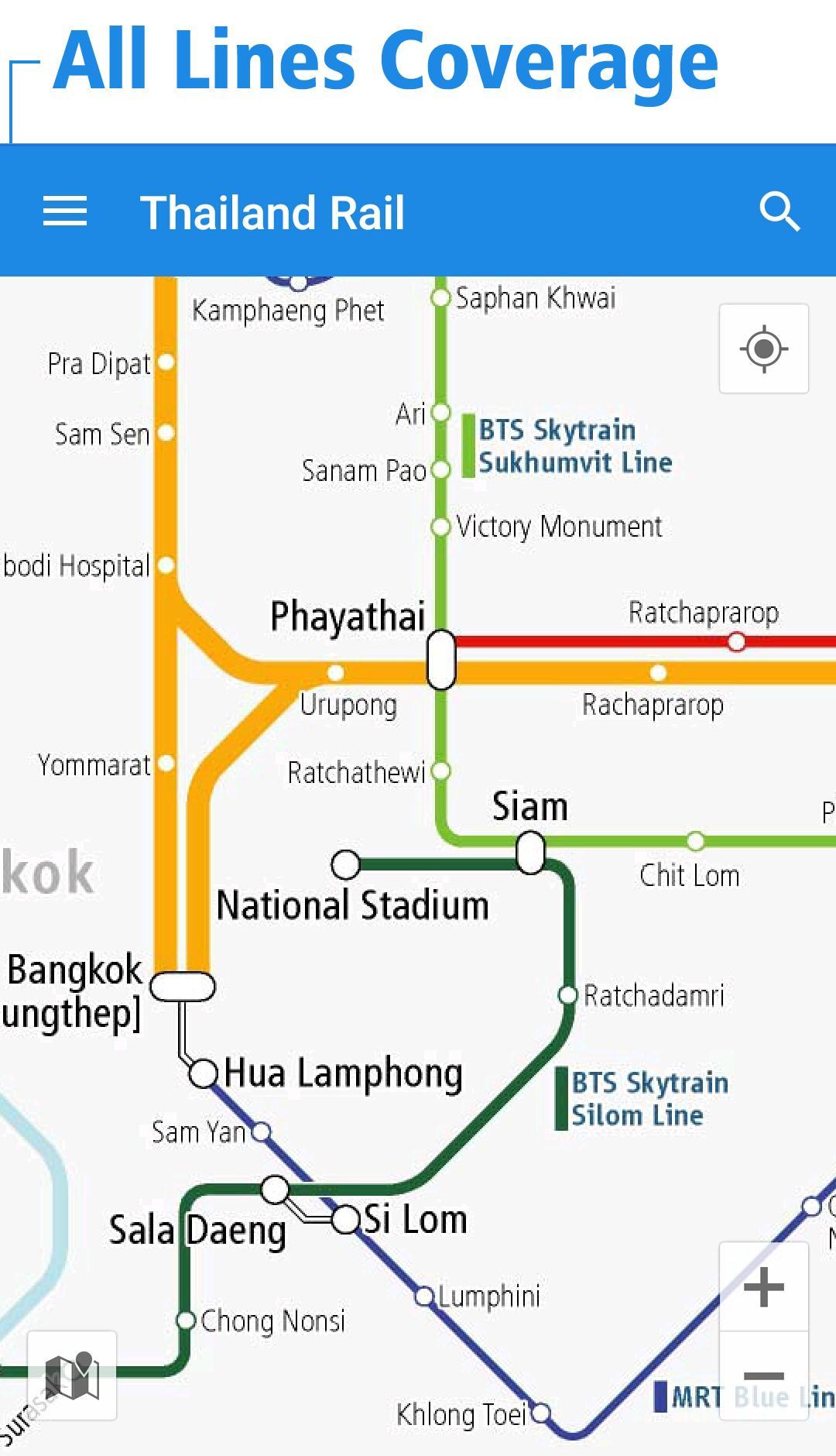 Thailand Rail Map
