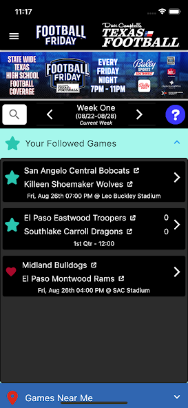 Texas Football Friday