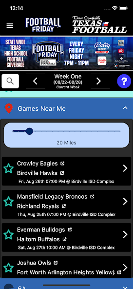 Texas Football Friday