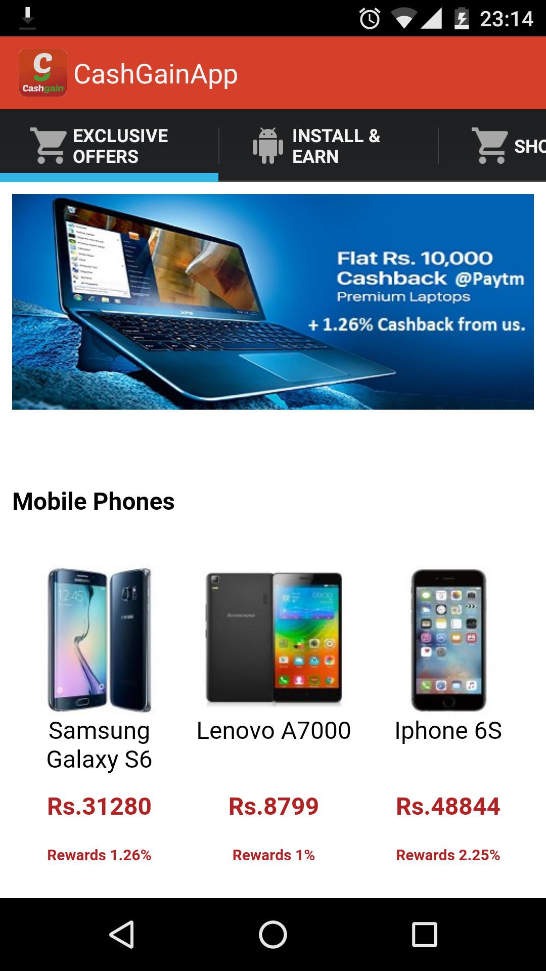 #CASH GAIN: Cash Back & Coupon