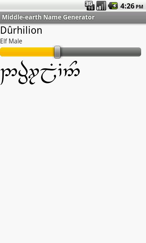 Middle-earth Name Generator