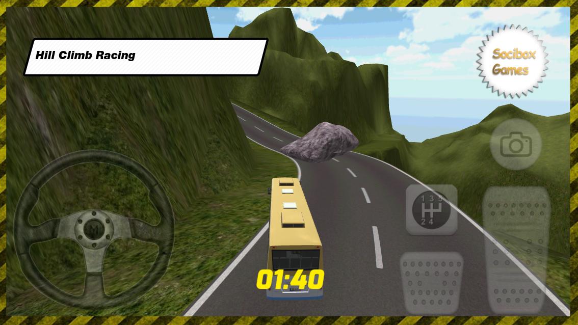 Farming Bus Hill Climb Racing