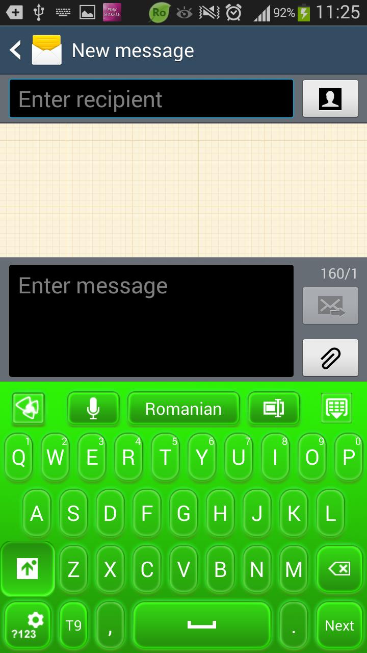 GO Keyboard Green Glow