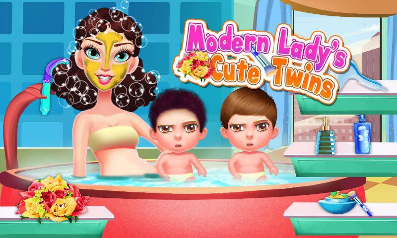Modern Lady's Cute Twins