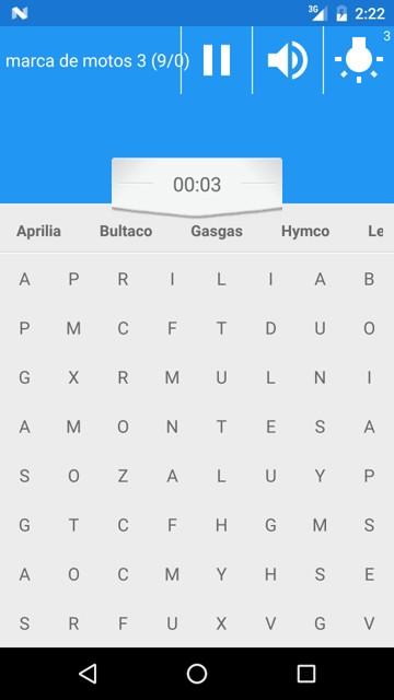 sopa de letras marca de motos