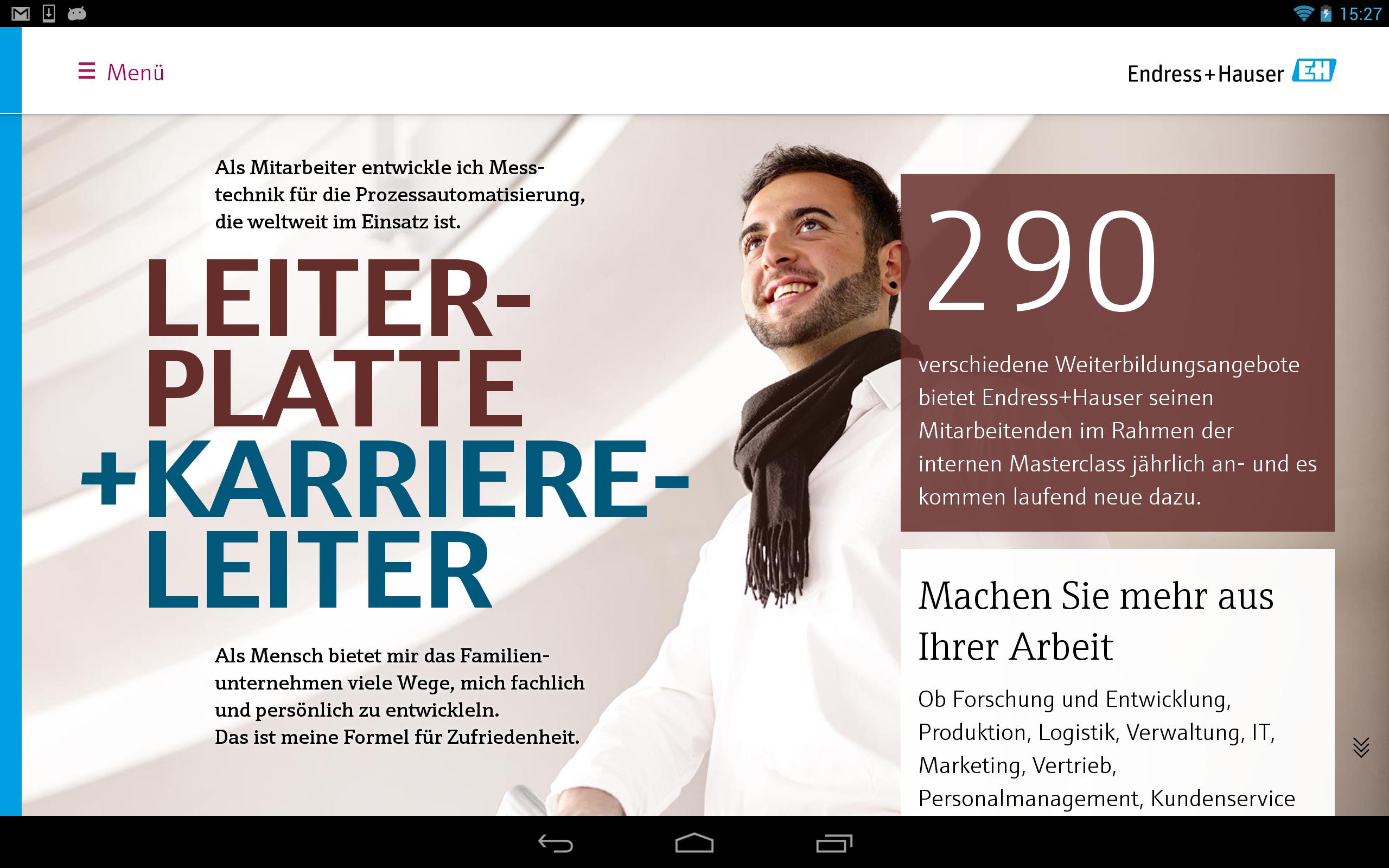 Endress+Hauser Karriere App