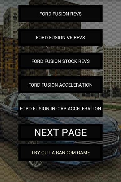 Engine sounds of Fusion