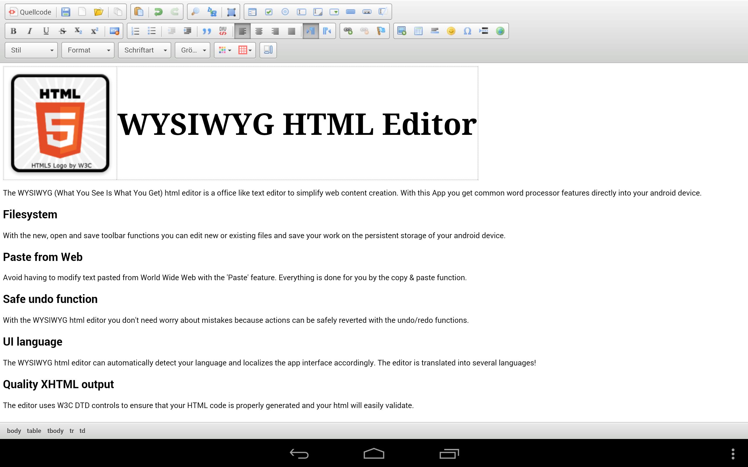 WYSIWYG HTML Editor