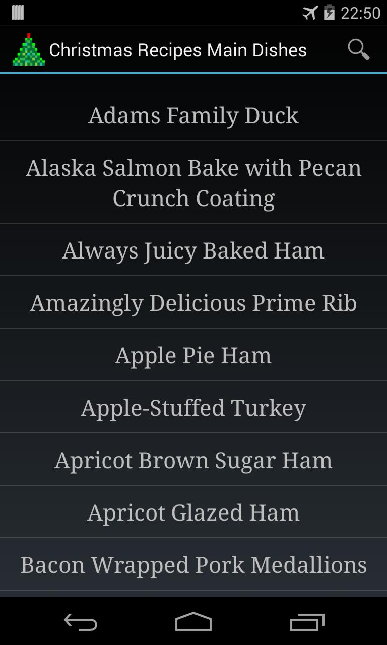 Christmas Recipes, Main Dishes