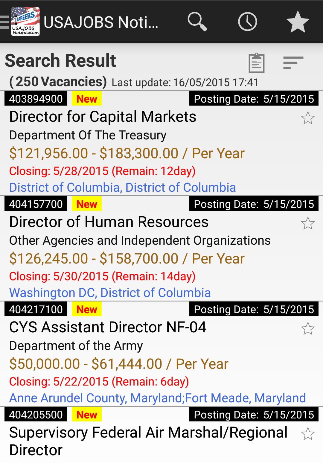 USA Jobs Notification