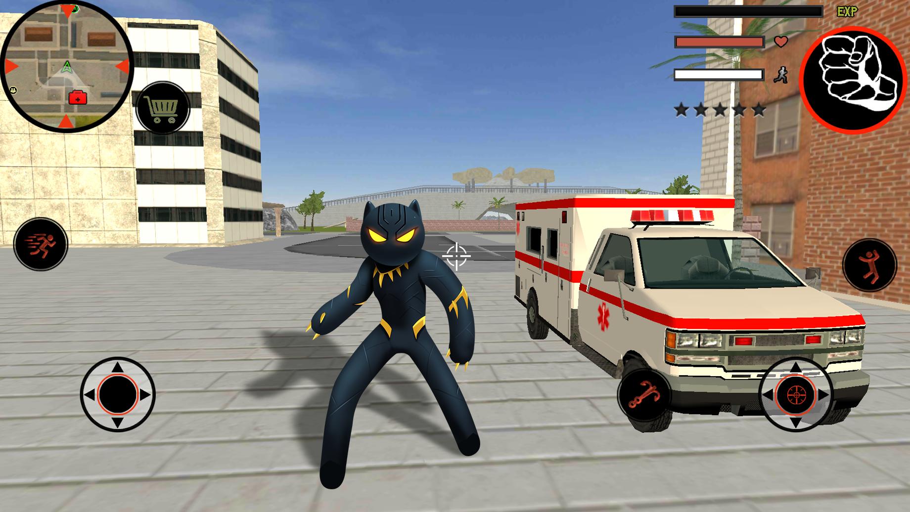 Multi Panther Stickman Rope Hero