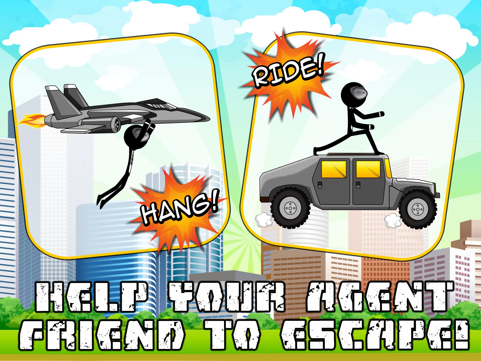Agent Escape Stickman Run