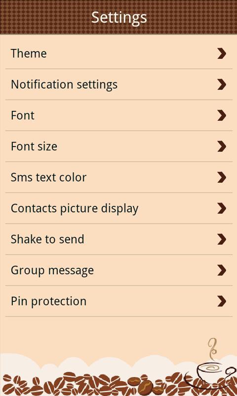 Wali SMS Theme: Mocha Mood