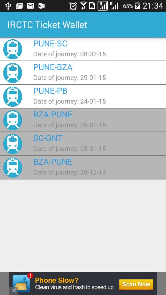 IRCTC Ticket Wallet