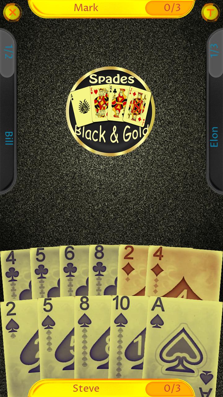 Spades Solitaire Black Gold