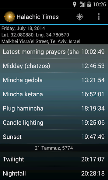 Halachic Times