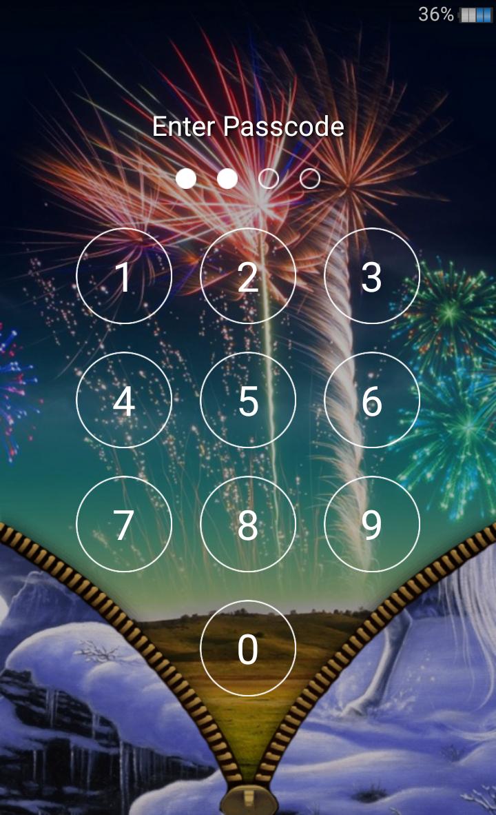 Unicorn Zipper Lock Screen