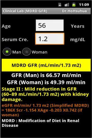 Clinical Lab ( GFR )