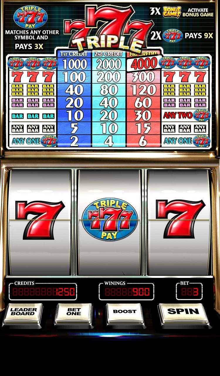 Classic Slot Triple Seven Free
