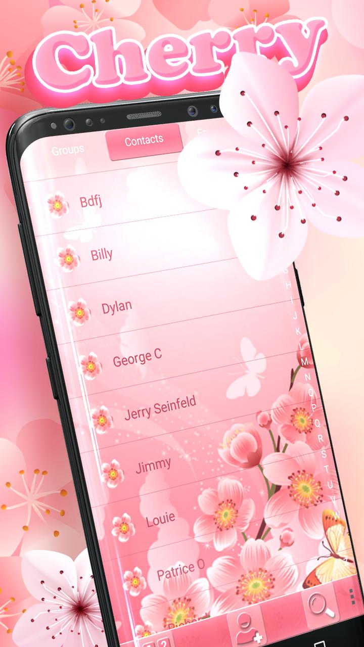 Cherry Flowers Pink Dialer