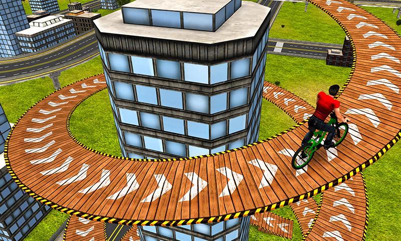 Rooftop Bicycle Stunt Rider 3D