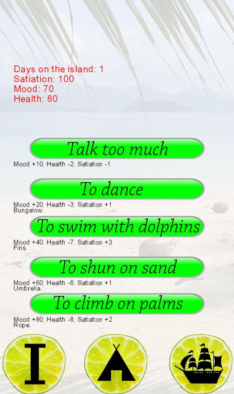 Desert island (text game)