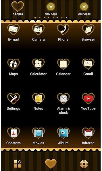 Heart Theme-Golden Vines-