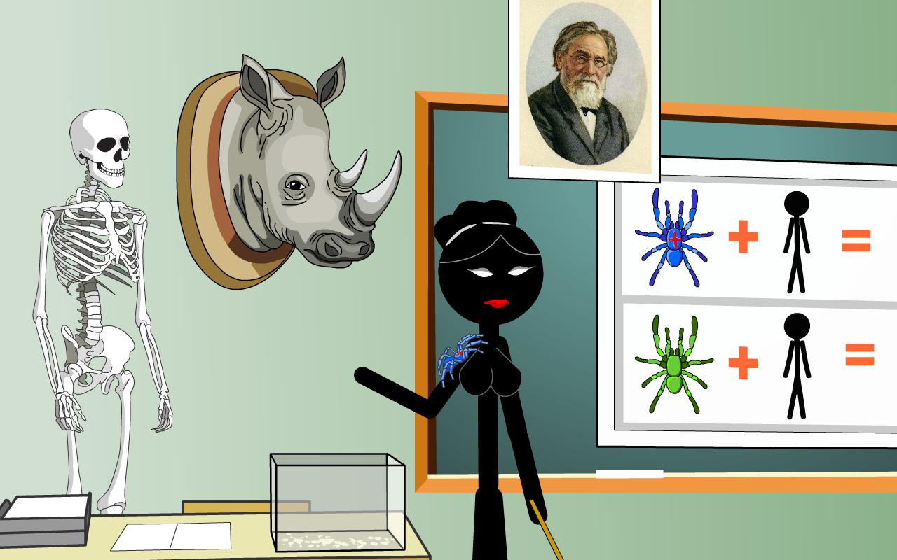 Stickman mentalist. School evil. Monday