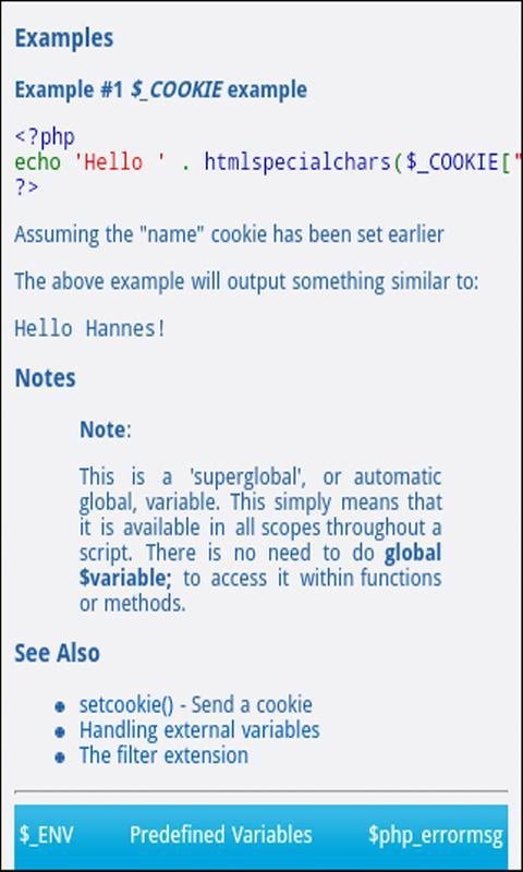 Dev Pocket Reference - PHP