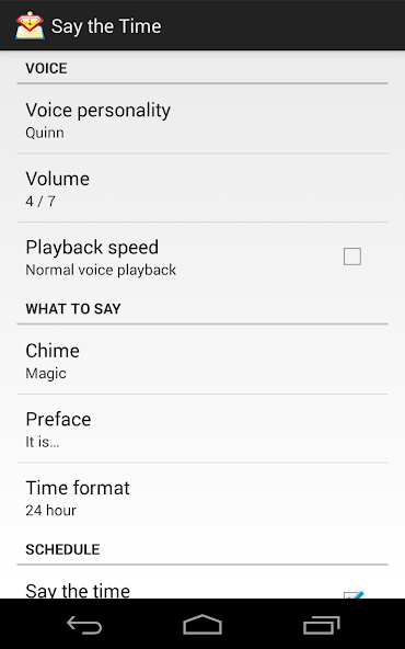 Say the Time - Talking Clock