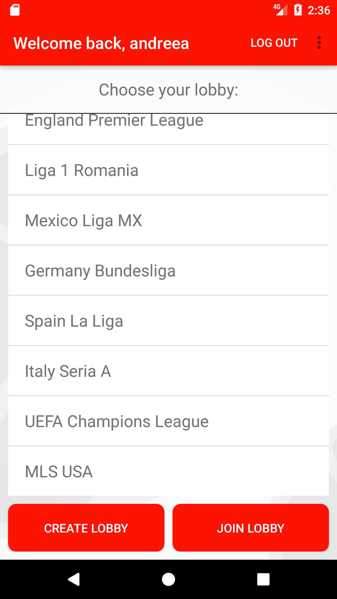 Score Predictor Game. Uefa Champions League Season
