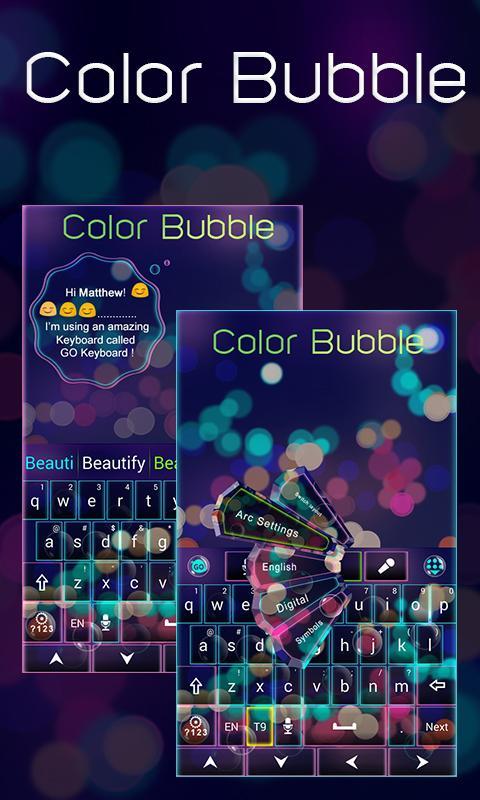 Color Bubble GO Keyboard Theme