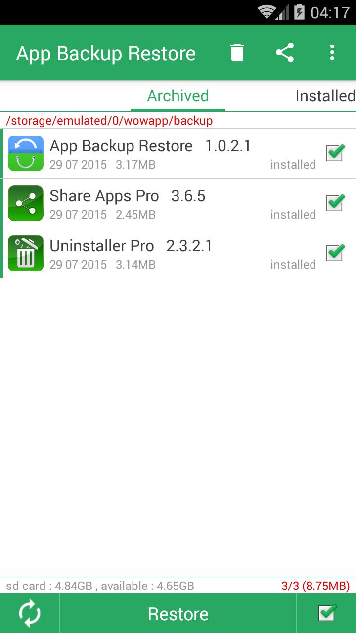 App Backup & Restore