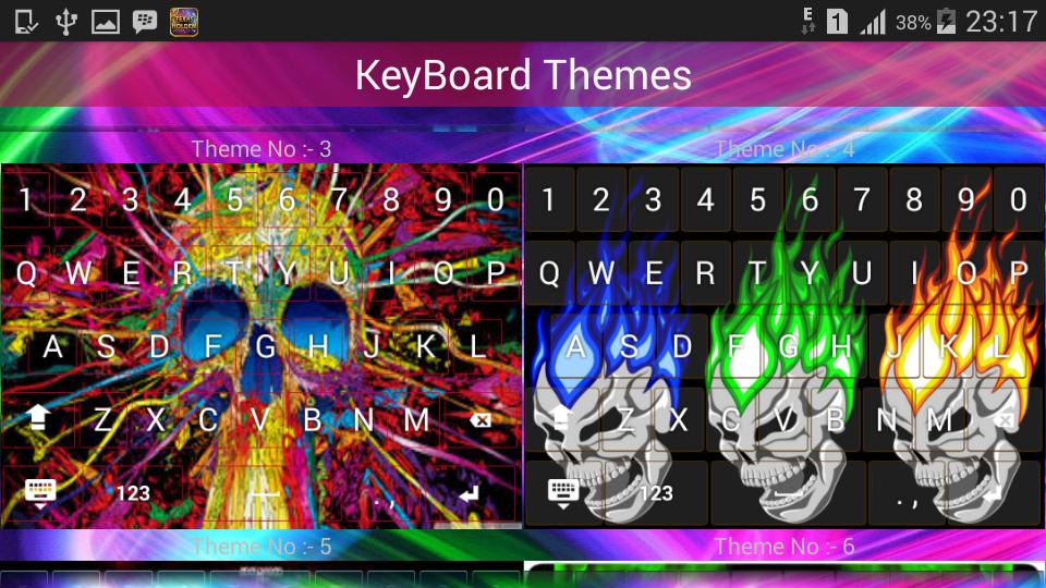 Skull neon keyboard