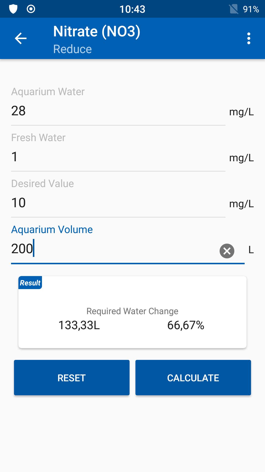 Aquarium Calculator