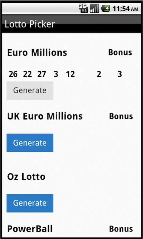 World Lottery Results