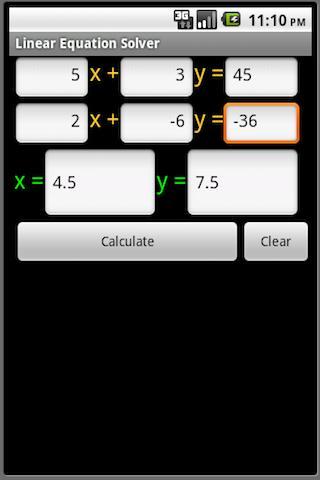 System Of Equations Solver