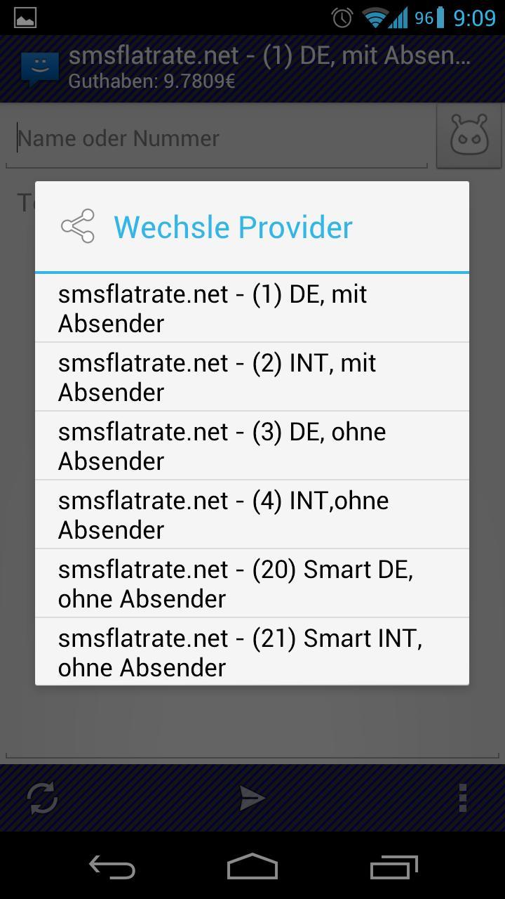 WebSMS: smsflatrate Connector