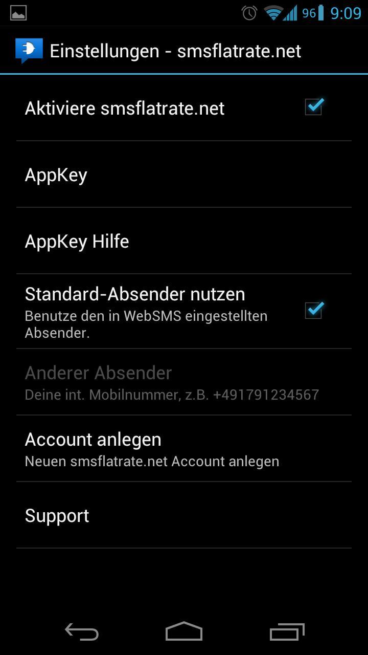 WebSMS: smsflatrate Connector