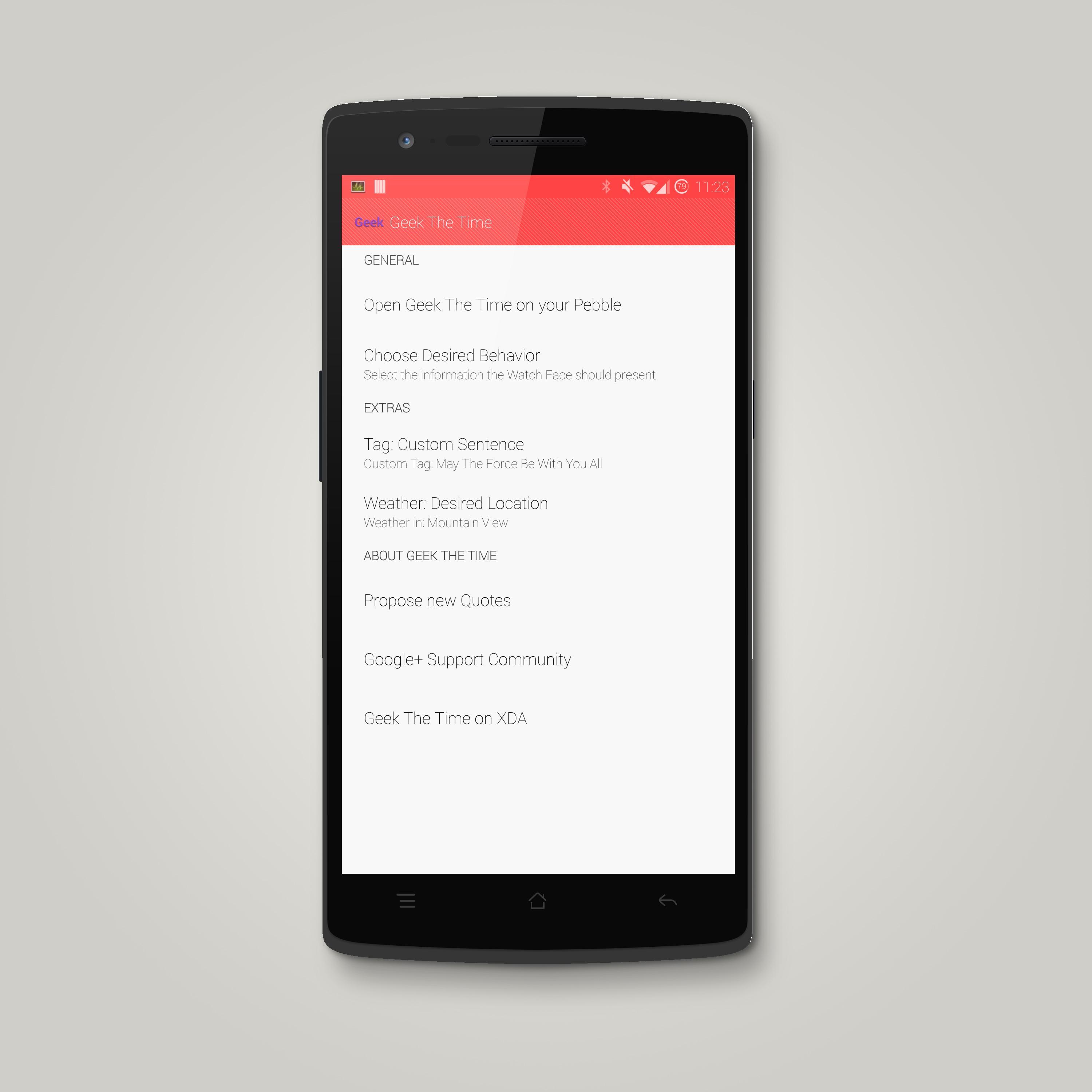 Geek The Time for Pebble