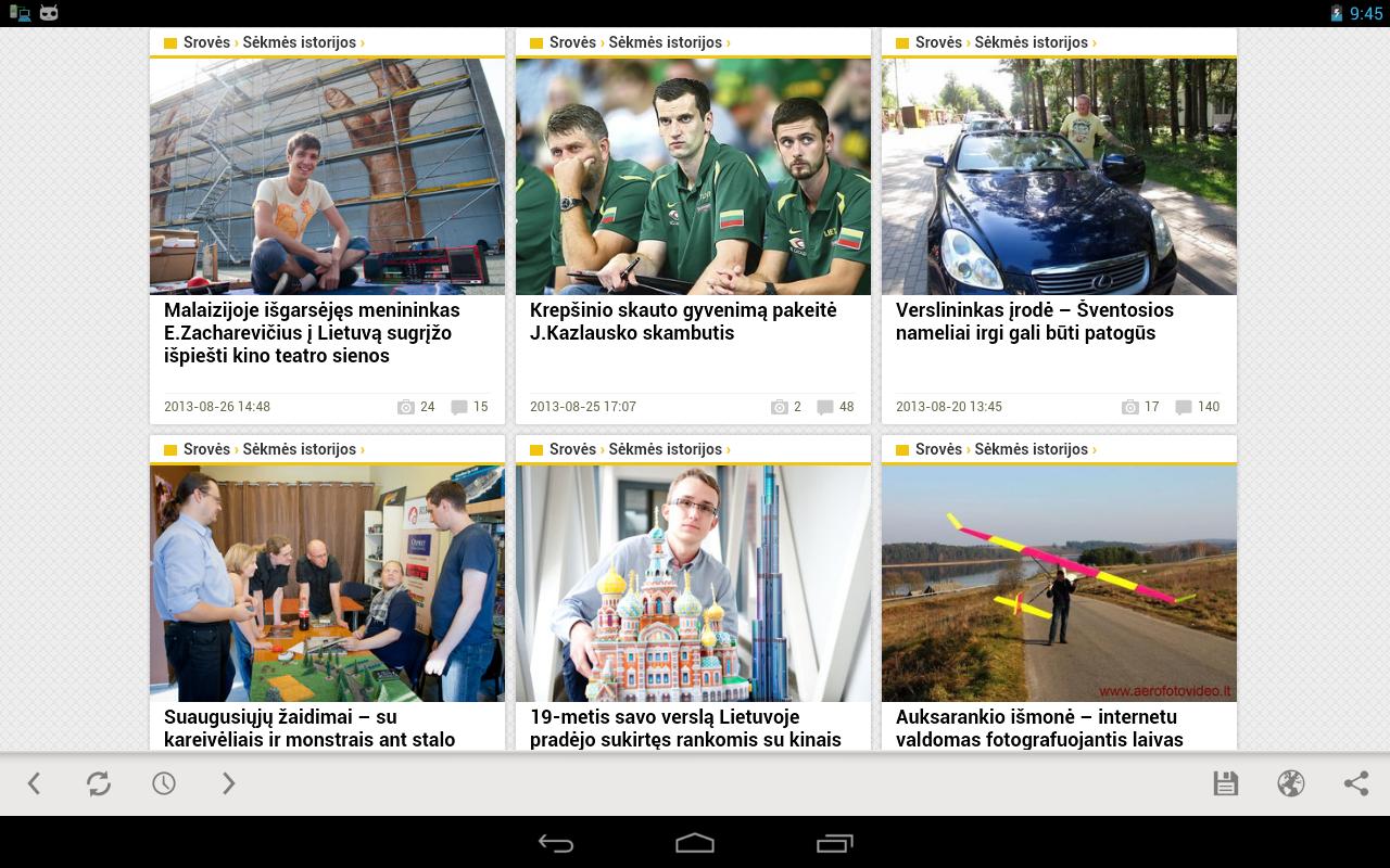 Lietuvos Rytas for Android tab