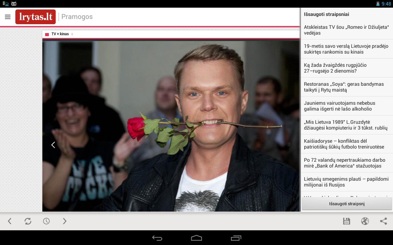 Lietuvos Rytas for Android tab