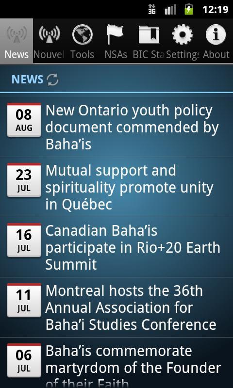Canadian Baha'i News Service